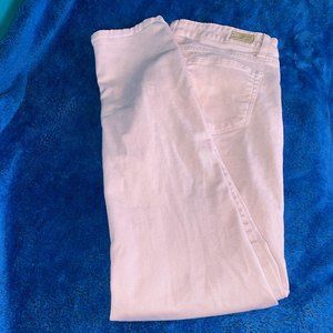 Paige Peg Skinny Light Pink Stretchy Jeans Lavendar - 29